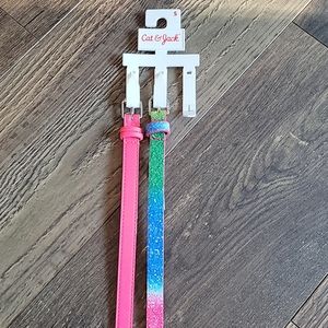 NWT PAIR of Cat & Jack Belts